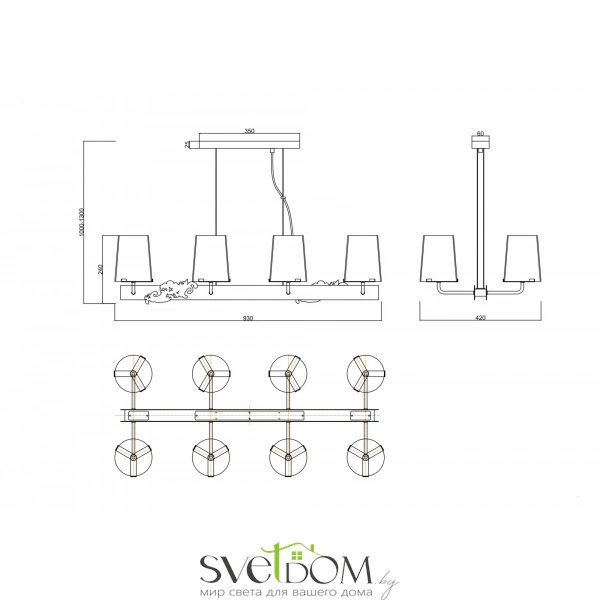 Подвесной светильник Maytoni MOD040PL-08CH