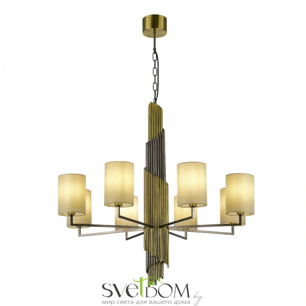 SL1638.303.08 Светильник подвесной ST-Luce Латунь/Серый E14 8*42W GLORIA