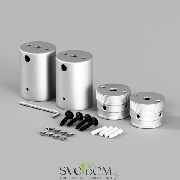 Набор для двухстороннего накладного монтажа Nemo D25 серебро 20319