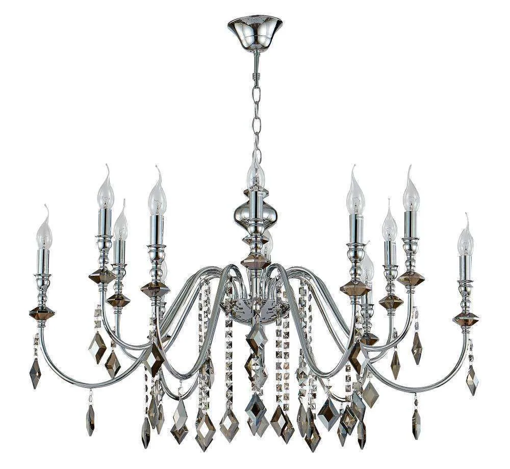 Люстра Crystal Lux MERCEDES SP6+6 CHROME/SMOKE