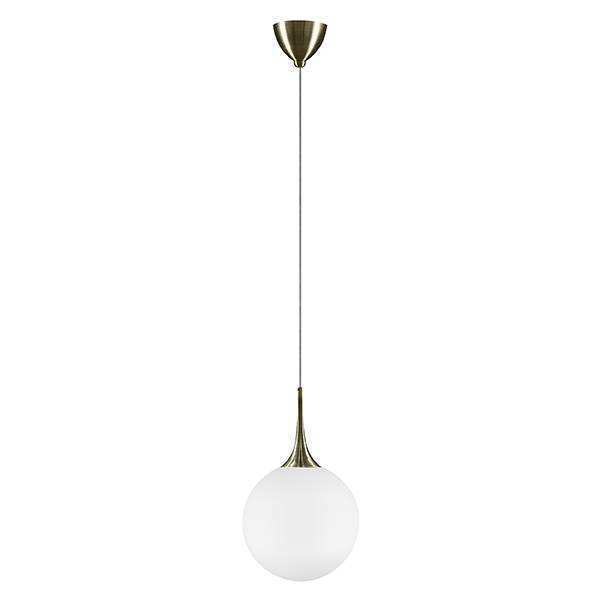 Lightstar 813031 Подвес GLOBO 1х40W E14 electroplating bronze/white