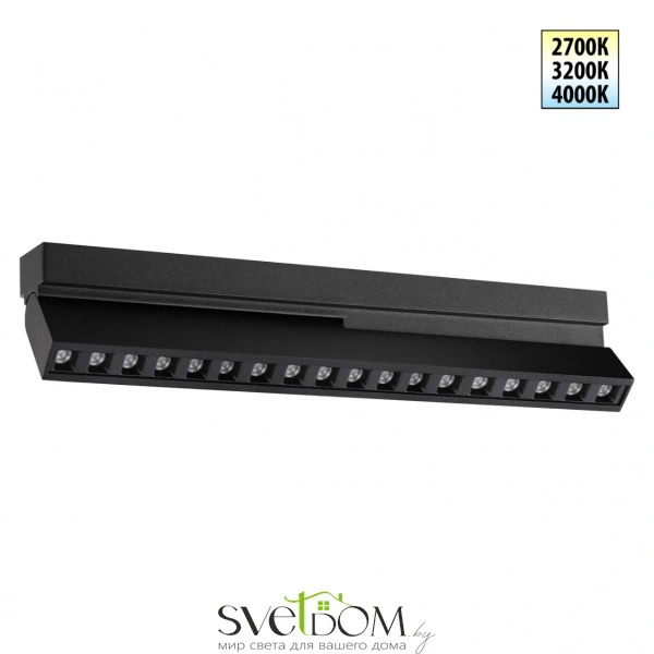 359761 OVER NT25 396 черный Светильник накладной с перекл. цв. температуры IP20 LED 18W 180-265V 2700К/3200К/4000К EOS