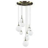 Lightstar 813091 Люстра GLOBO 9х40W E14 electroplating bronze/white