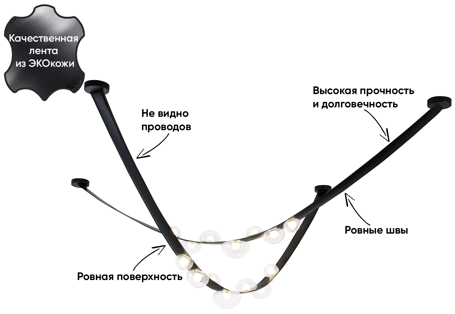 Светильник подвесной BOSQUE SP7 L3000 BLACK/TRANSPARENT Crystal Lux Crystal Lux