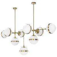 Lightstar 813191 Люстра GLOBO 9х40W E14 electroplating bronze/white