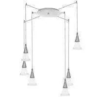 Lightstar 757069 Люстра CONE 6х40W GU10 ХРОМ/ПРОЗРАЧНО-МАТОВЫЙ