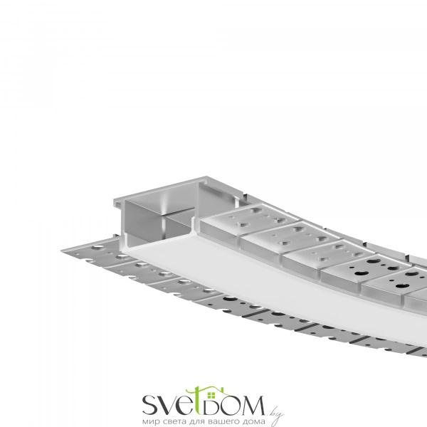 Алюминиевый профиль встраиваемый с боковым изгибом ALM-6214SB-S-2M