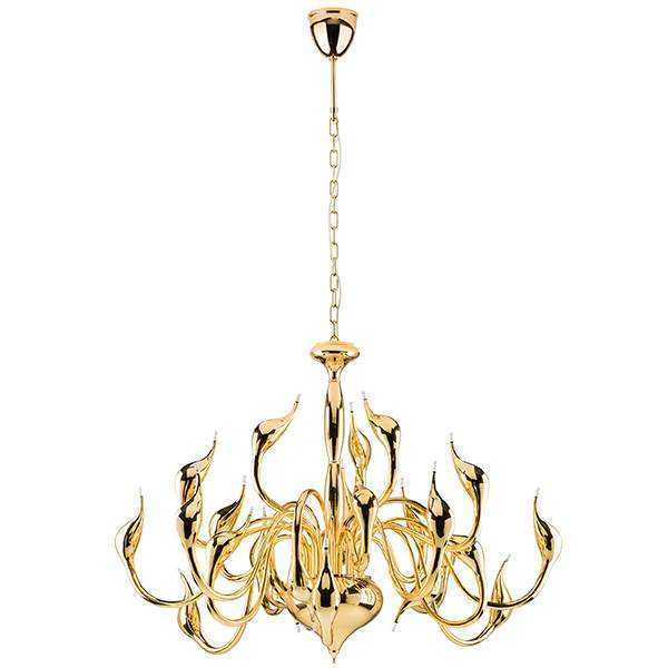 Lightstar 751242 Люстра подв. Cigno collo 24х20W G4 ЗОЛОТО