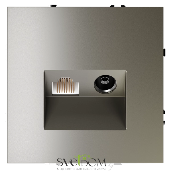 Розетка TV+RJ Voltum S70 Шелк VLS060704 Voltum VLS060704