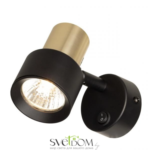 Citilux SAT CL505611 Спот поворотный с выключателем Чёрный+Золото