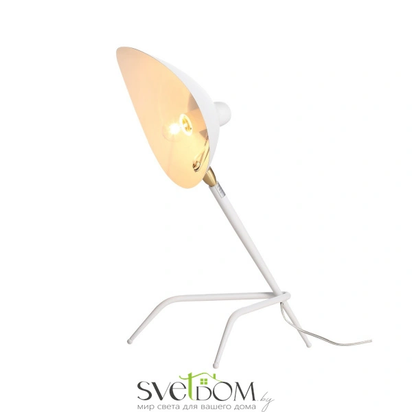 SL305.504.01 Прикроватная лампа ST-Luce Белый/Белый E27 1*60W SPRUZZO