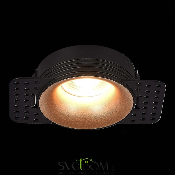 ST218.428.01 Св-к встр. Черный GU10 1*50W  IP20 D78xH30 165-265V Без ламп Встраиваемые светильники