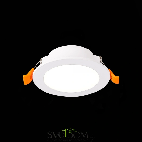 ST210.538.06 Св-к встр. Белый LED 1*6W 3000K 480Lm Ra80 110° IP20 D90xH30 220-240V Встраиваемые светильники