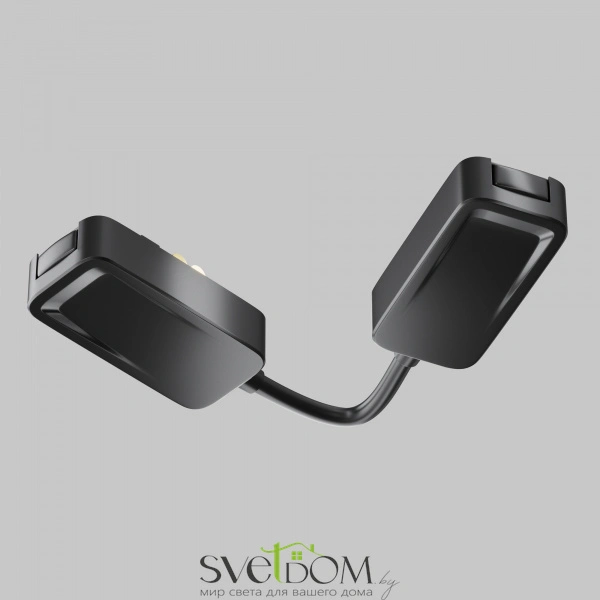 Коннектор питания угловой Radity встраиваемый черный TRA084CPC-B-12