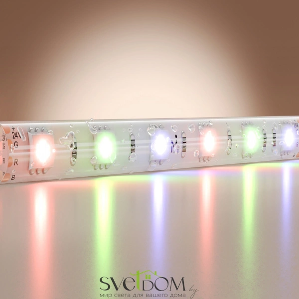 Светодиодная лента Base 24В 5050 14,4Вт/м RGB 5м IP 65 201198