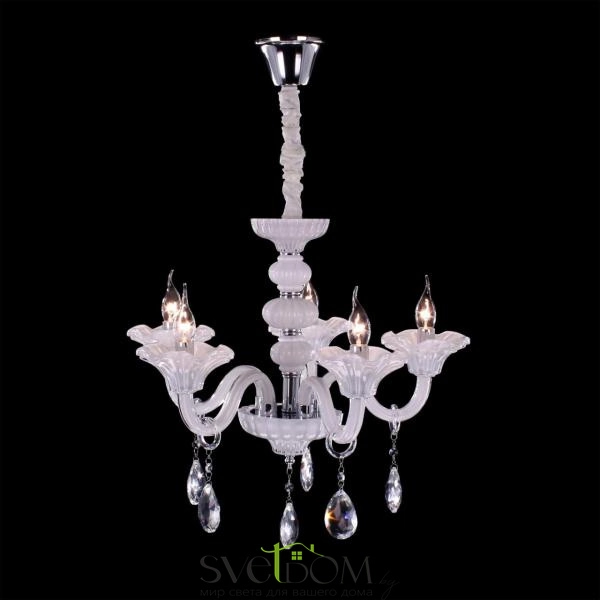 Citilux Ирида CL351150 Люстра стеклянная подвесная Белая