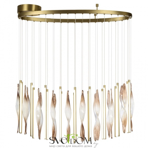 5468/118L L-VISION ODL_EX27 сатинированн.латунь/градиент коричн./металл/стекло Люстра LED 118W SPIRA