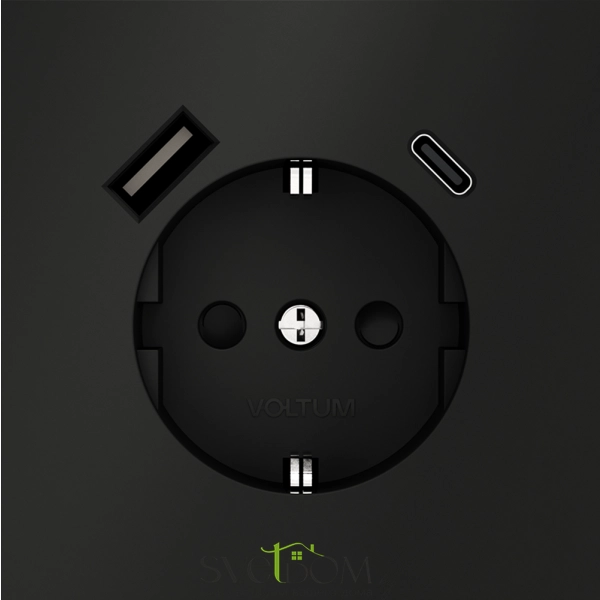 Розетка с USB, A+C Voltum S70 VLS040508  Voltum VLS040508