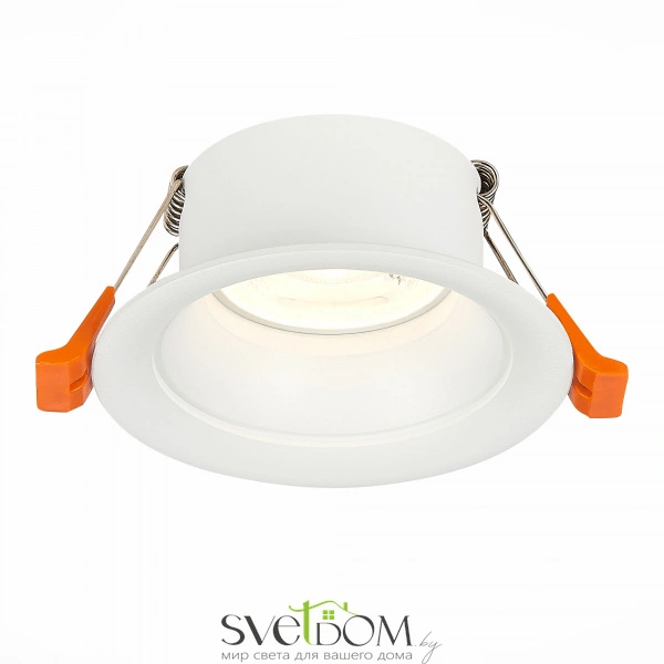 ST200.508.01 Св-к встр. Белый GU10 1*50W  D89xH40 220V Без ламп Встраиваемые светильники