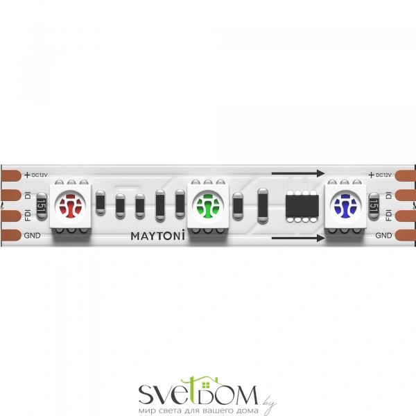 Светодиодная лента 12В 5050 14,4Вт/м RGB 5м IP 20 201242