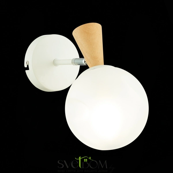 SLE220701-01 Светильник настенный Белый, Светлое дерево/Белый E14 1*40W CATANIA