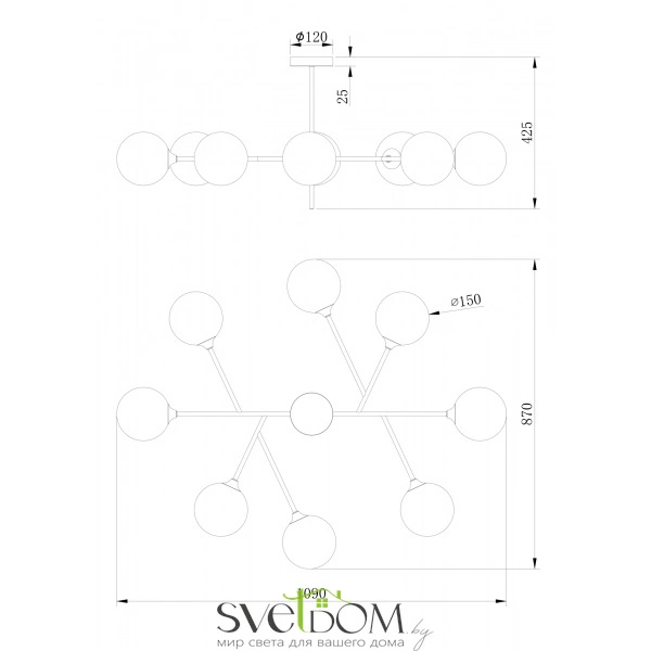 Люстра Freya FR5115PL-08BZ