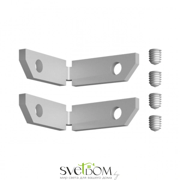 135329 PORT NT25 000 серебро Соединитель угловой вертикальный для арт.135319-135328 (2 шт. в комплекте) IP20 FLUM