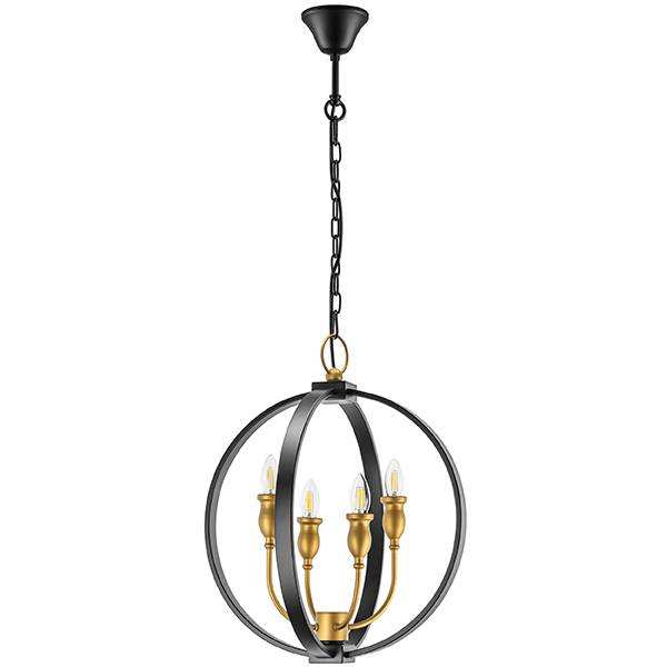 Lightstar 731247 Люстра CERO 4х40W E14 ЧЕРНЫЙ/ЗОЛОТО