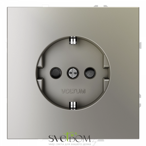 Розетки электрические с заземлением и шторками  Voltum S70 VLS040204 