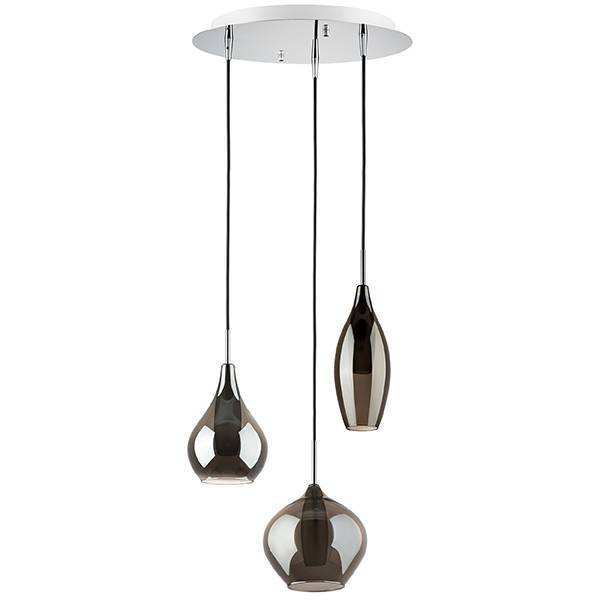 Lightstar 803057 Подвес PENTOLA 3х25W G9 ХРОМ/ДЫМЧАТЫЙ