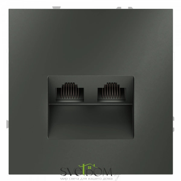 Розетка компьютерная двойная Voltum S70 VLS060206 