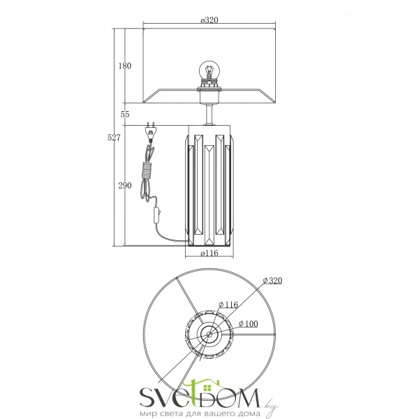 Настольный светильник Maytoni MOD304TL-01GR