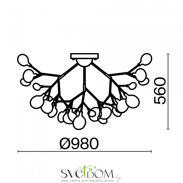 Потолочный светильник Freya FR5049CL-36G