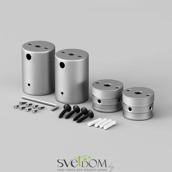 Набор для двухстороннего накладного монтажа Nemo D18 серебро 201153