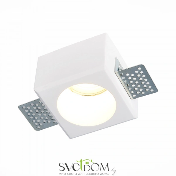 ST252.508.01 Св-к встр. из гипса Белый GU10 1*50W  IP20 L80xW80xH52 180-240V Без ламп Встраиваемые светильники