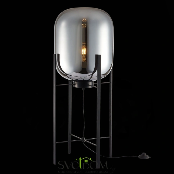SL1050.715.01 Торшер ST-Luce Черный/Дымчатый E27 1*40W BURASCA