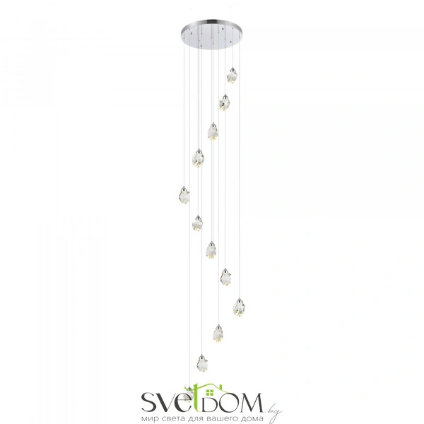 SL6114.103.12 Светильник подвесной ST-Luce Хром/Прозрачный LED 12*3W 3000K CASCATO