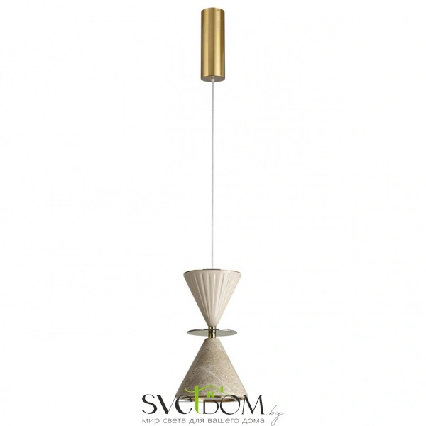 5475/10LC L-VISION ODL_EX27 сатинированн.латунь/бежевый/металл/стекло/мрамор/керамика Подвес LED*10W 3000K 699lm JAZZ