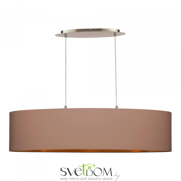 SLE300553-03 Светильник подвесной Никель/Темно-бежевый, Золотистый E27 3*40W BRESCIA