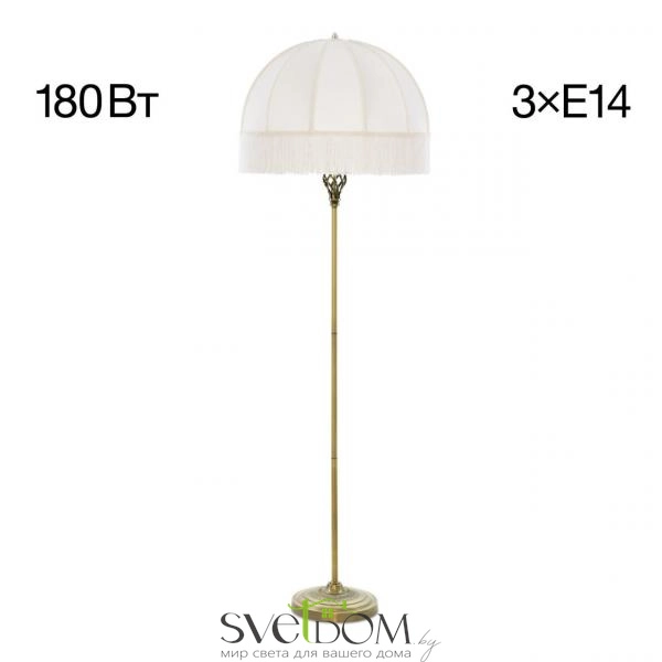 Citilux Базель CL407931 Торшер бронза с бежевым абажуром