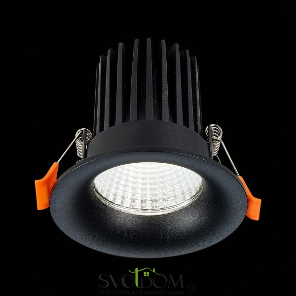 ST703.438.10 Св-к встр. Черный LED 1*10W 3000K 900Lm Ra>90 38° IP20 D85xH75 170-240V Встраиваемые светильники