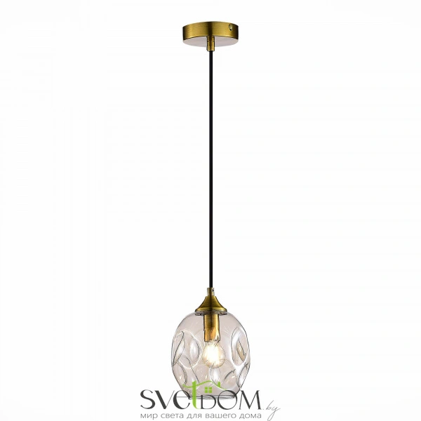 SL1188.303.01 Подвес ST-Luce Латунь/Коньячный E14 1*40W IDESIA