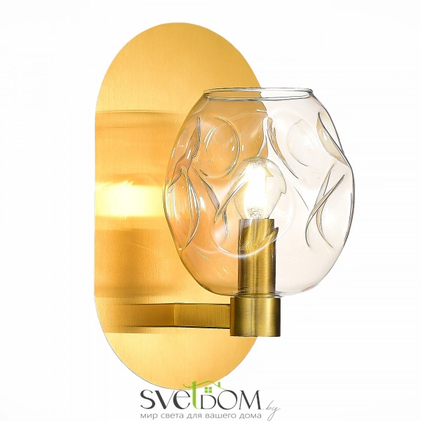 SL1188.301.01 Бра ST-Luce Латунь/Коньячный E14 1*40W IDESIA