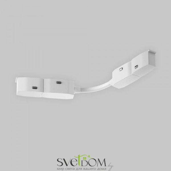 Коннектор питания радиусный Radity встраиваемый белый TRA034CS-W