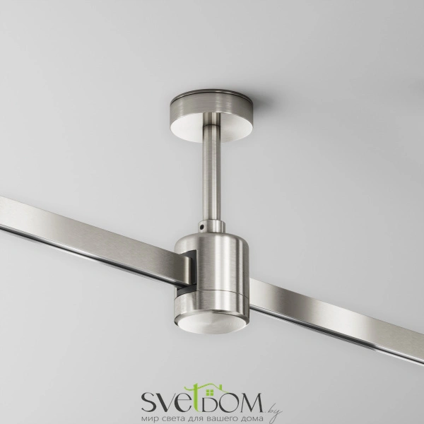 Крепление потолочное Short 78мм с прямым коннектором питания Flarity платина