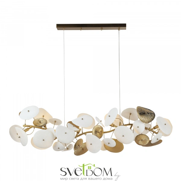 SL1518.303.08 Светильник подвесной ST-Luce Латунь/Белый G9 8*5W 4000K DAHLIA