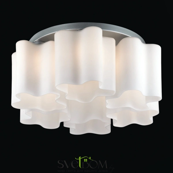 SL116.502.06 Люстра потолочная ST-Luce Серебристый/Белый E27 6*60W ONDE