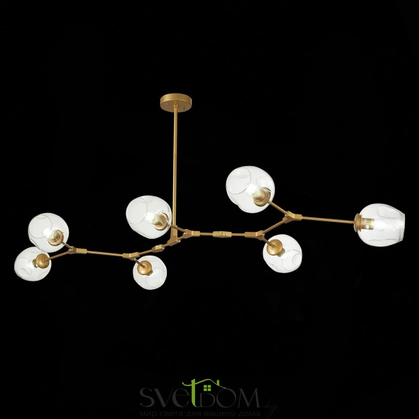 SLE154823-07 Светильник подвесной Золотистый/Прозрачный E27 7*40W RAMETTO