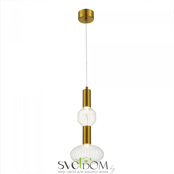 SL6117.223.02 Светильник подвесной ST-Luce Латунь/Золотой, Прозрачный LED 2*3W 3000K TACCHE