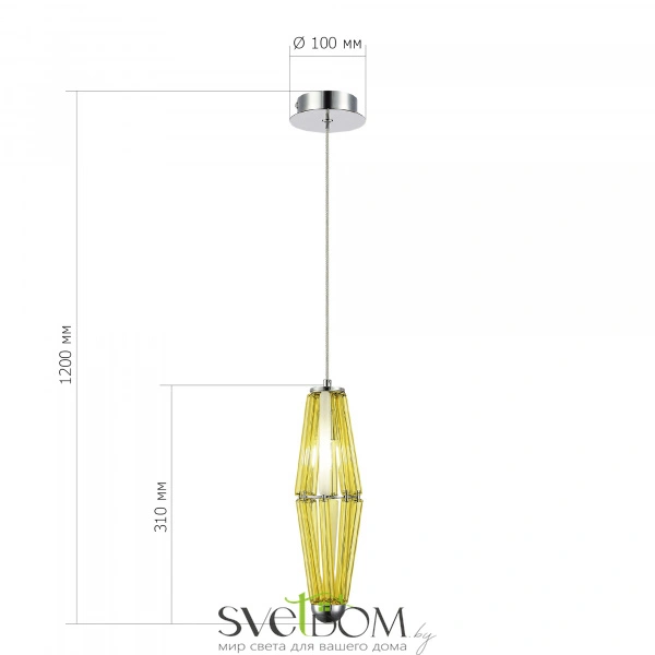 SL1242.123.01 Светильник подвесной ST-Luce Хром/Золотистый G9 1*5W 4000K CIARA